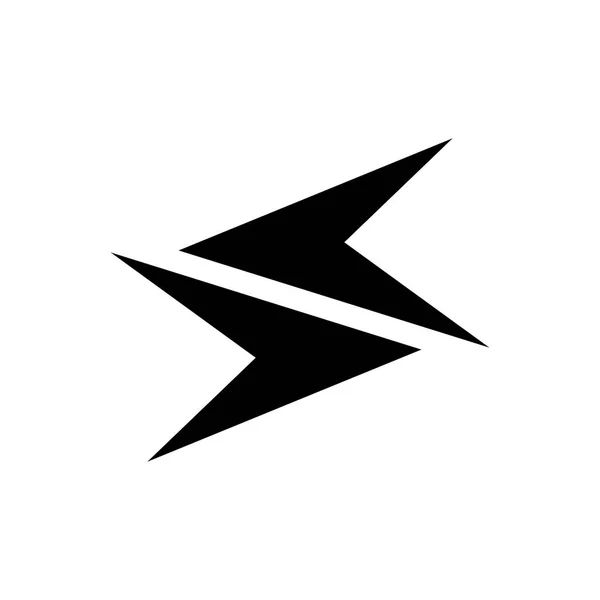 Schwarze Abstrakte Design Vorlage Für Das Logo Isoliert Auf Weißem — Stockvektor