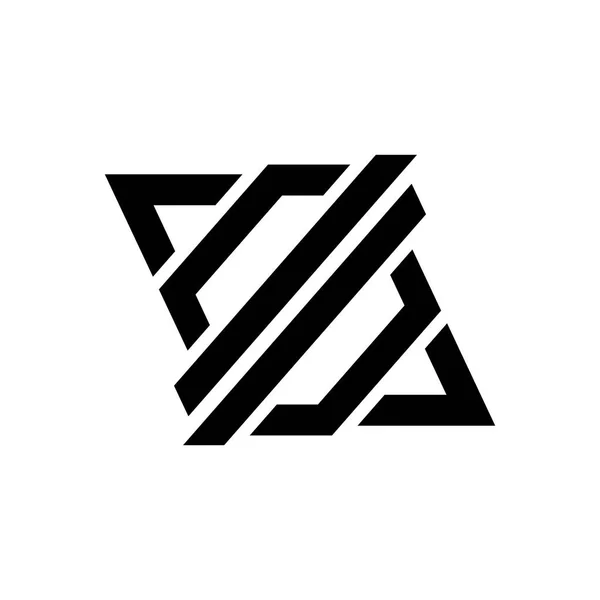 Μαύρο Αφηρημένο Πρότυπο Σχεδίασης Λογότυπου Απομονώνονται Λευκό Φόντο — Διανυσματικό Αρχείο