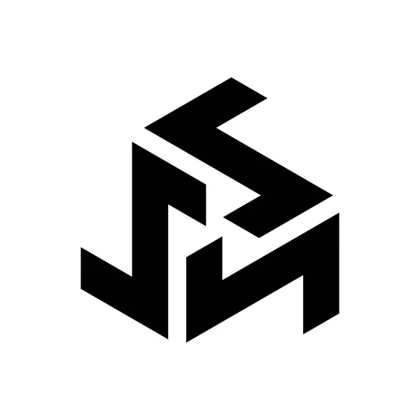 Черный Абстрактный Шаблон Логотипа Изолированные Белом Фоне — стоковый вектор