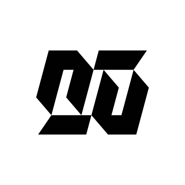 Zwart Abstract Logo Ontwerpsjabloon Geïsoleerd Witte Achtergrond — Stockvector