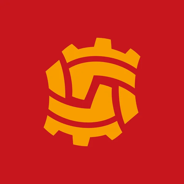 Renkli Soyut Logo Tasarım Şablonu Beyaz Arka Planda Izole — Stok Vektör