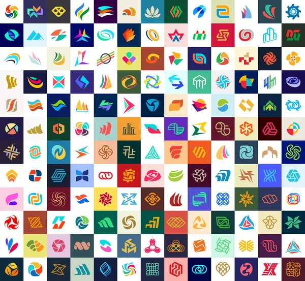 Sammlung Abstrakter Logos Geometrisch Abstrakte Logos — Stockvektor