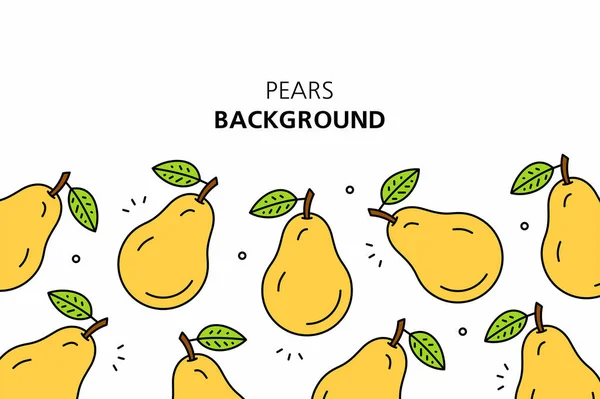 Pears Arka Plan Beyaz Arka Planda Izole — Stok Vektör