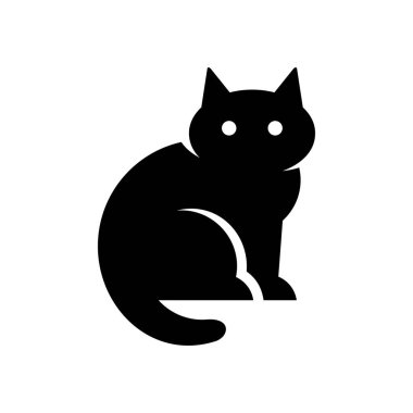 Kedi logosu. Simge tasarımı. Şablon öğeleri