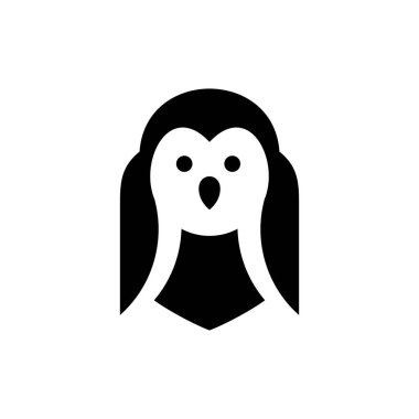 Baykuş logosu. Simge tasarımı. Şablon öğeleri