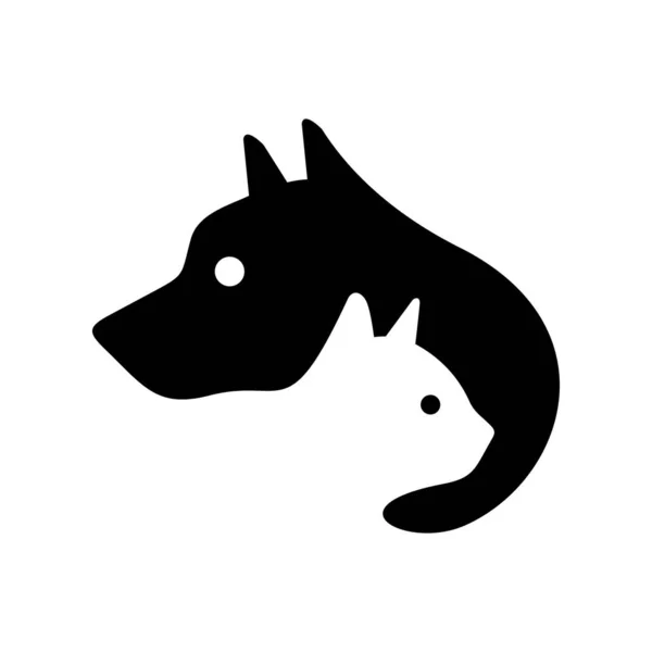 Pies Kot Logo Projektowanie Ikon Elementy Szablonowe — Wektor stockowy