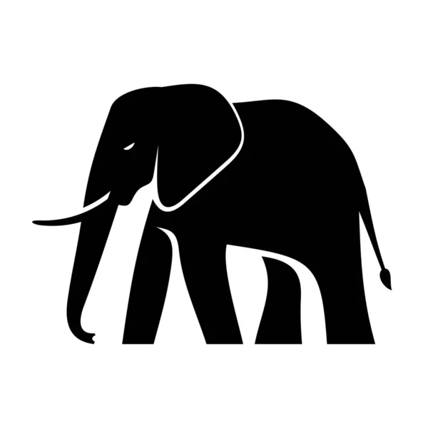 Elephant Logo Ikon Design Mallelement — Stock vektor