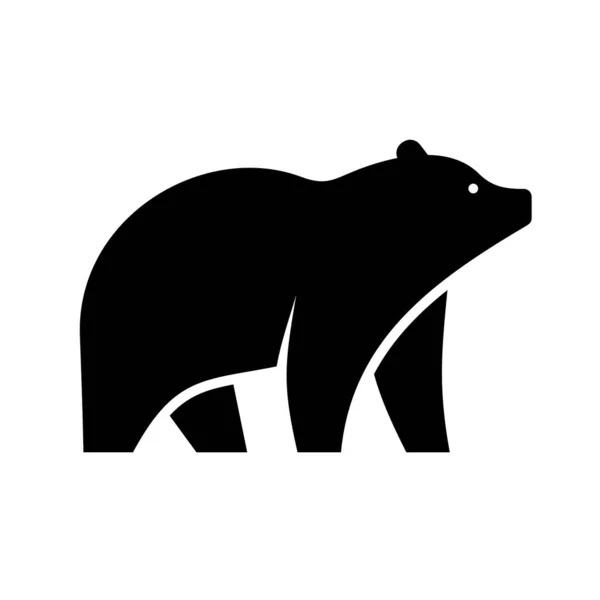 Bear Logotyp Ikon Design Mallelement — Stock vektor