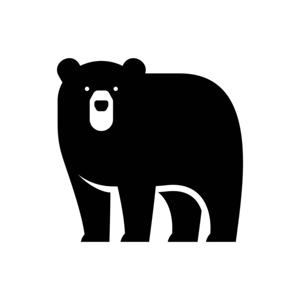 Bear Logotyp Ikon Design Mallelement — Stock vektor