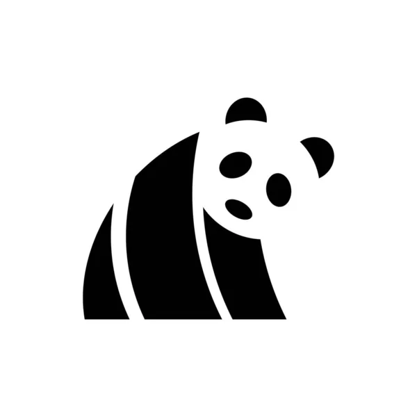 Panda Logo Návrh Ikon Elementy Šablony — Stockový vektor