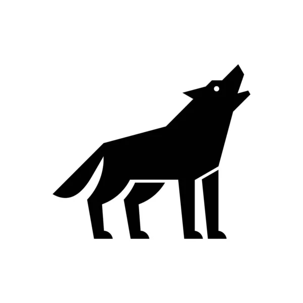 Logo Wilka Projektowanie Ikon Elementy Szablonowe — Wektor stockowy