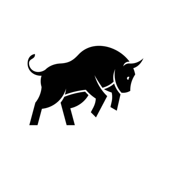 Bull Logo Pictogram Ontwerp Sjabloon Elementen — Stockvector