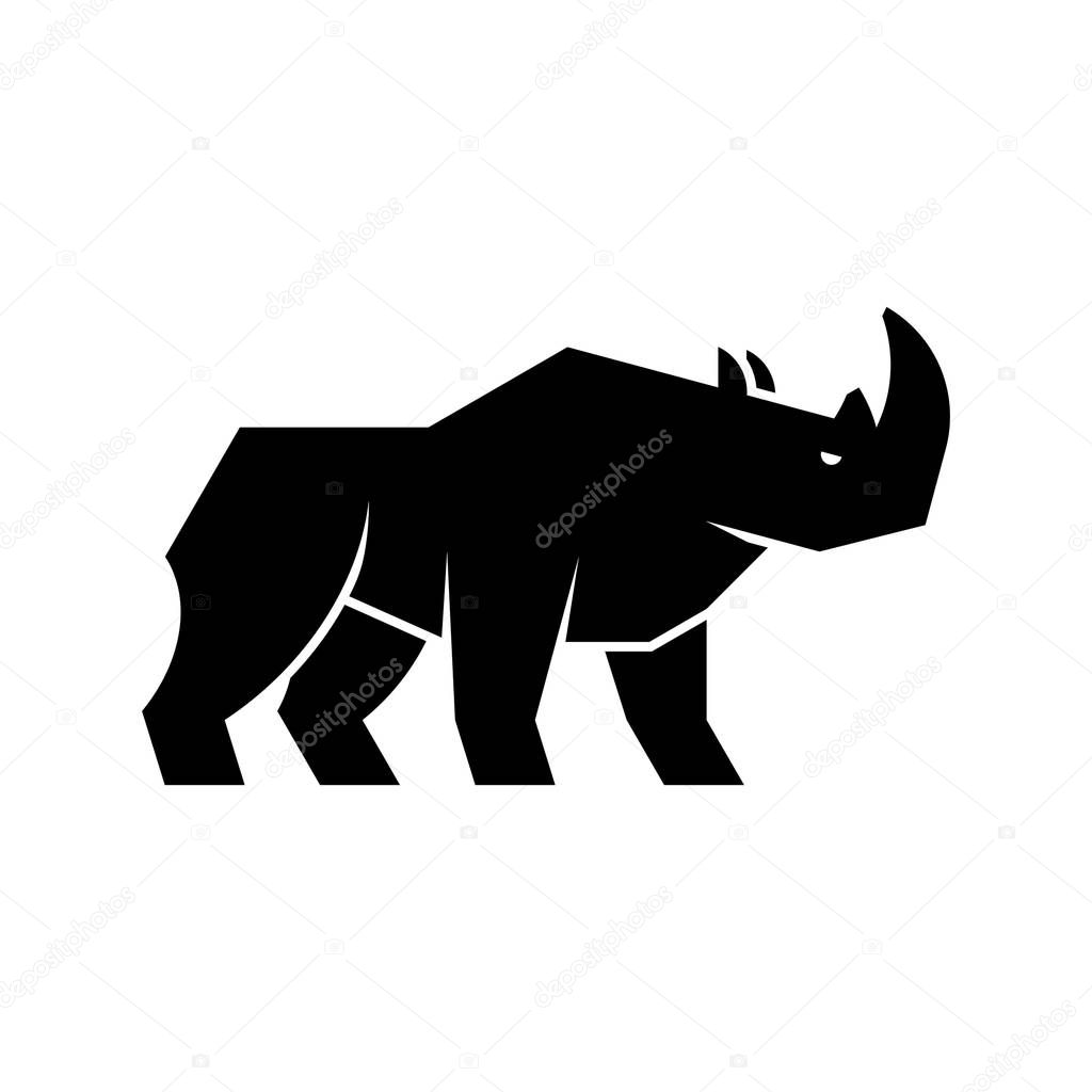 Rhinoceros Logo. Icon design. Template elements