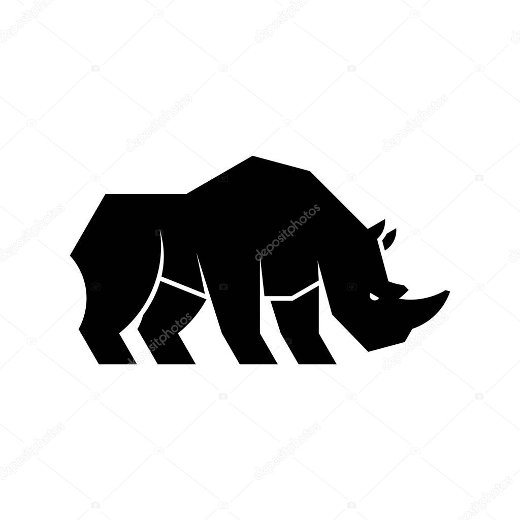 Rhinoceros Logo. Icon design. Template elements