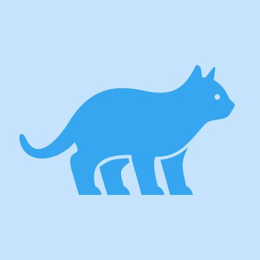Kedi logosu. Simge tasarımı. Şablon öğeleri