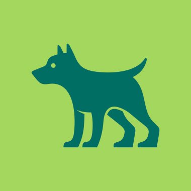 Köpek logosu. Simge tasarımı. Şablon öğeleri