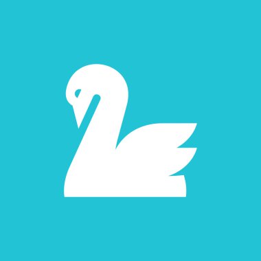 Kuğu logosu. Simge tasarımı. Şablon öğeleri