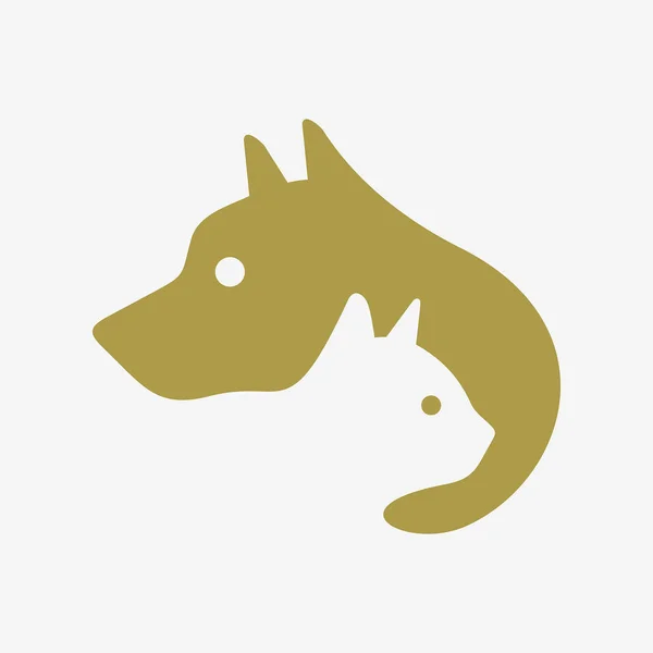 Λογότυπο Σκύλου Και Γάτας Σχεδιασμός Εικονιδίων Στοιχεία Προτύπου — Διανυσματικό Αρχείο
