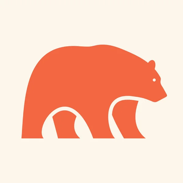 Bear Logotyp Ikon Design Mallelement — Stock vektor