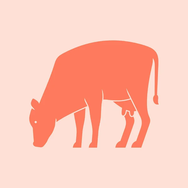 Logo Krávy Návrh Ikon Elementy Šablony — Stockový vektor