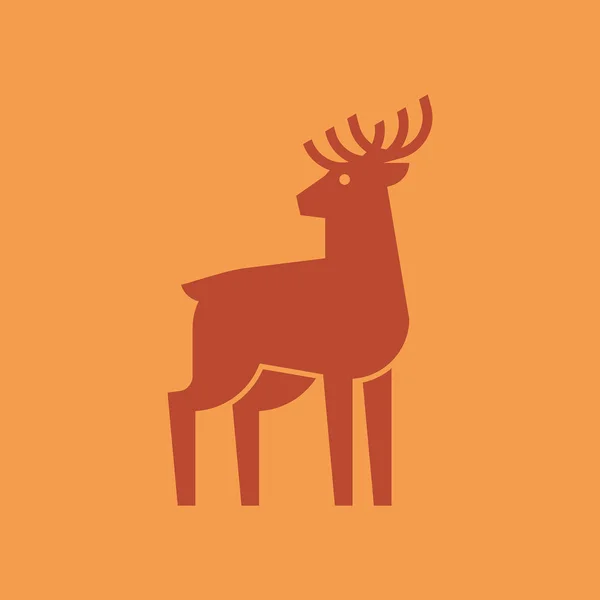 Hirsch Logo Symboldesign Vorlagenelemente — Stockvektor