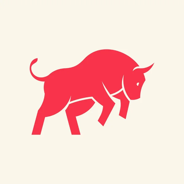 Bull Logo Desain Ikon Elemen Templat - Stok Vektor