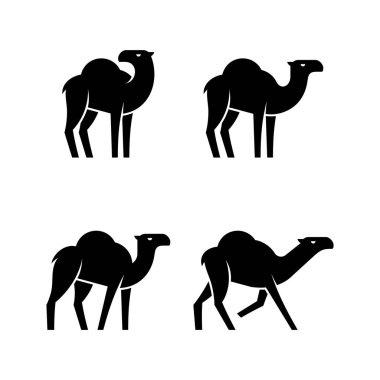 Camel logosu seti. Simge tasarımı. Şablon öğeleri