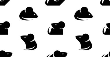 Fare Logosu ile sorunsuz desen. beyaz arka plan üzerinde izole