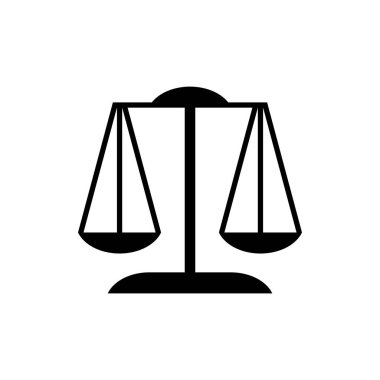 Adalet hukuku logosu. Simge tasarımı. Şablon ögeleri