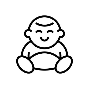 Bebek logosu. Simge tasarımı. Şablon ögeleri