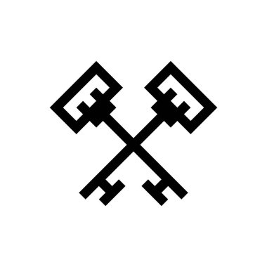 Anahtarlar logosu. Simge tasarımı. Şablon ögeleri