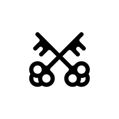 Anahtarlar logosu. Simge tasarımı. Şablon ögeleri