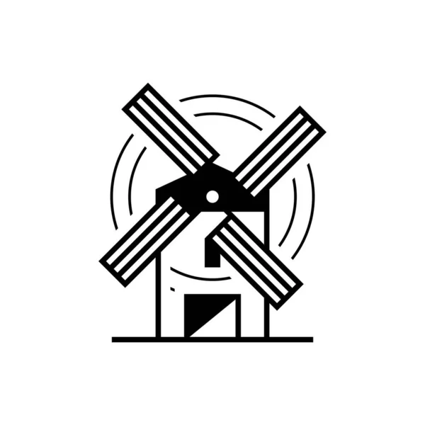 Logotipo Del Molino Diseño Iconos Elementos Plantilla — Vector de stock