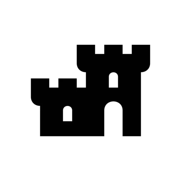 Λογότυπο Του Κάστρου Σχεδιασμός Εικονιδίων Στοιχεία Προτύπου — Διανυσματικό Αρχείο