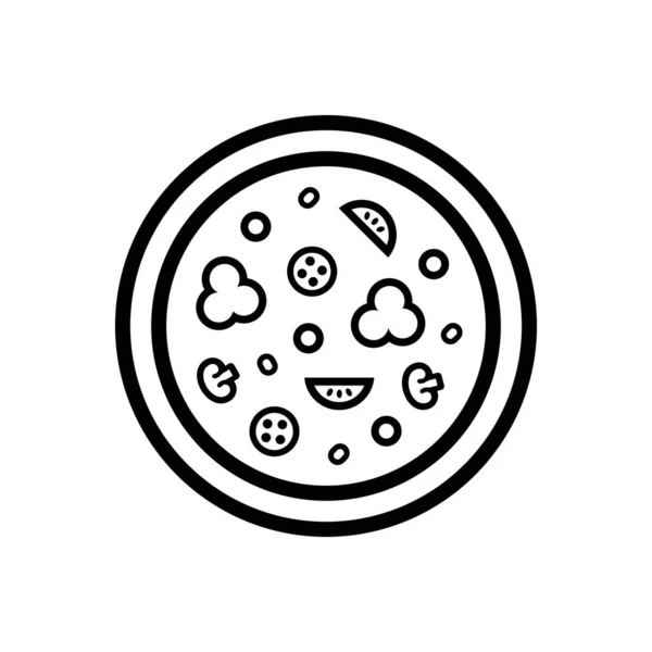 Logotipo Pizza Design Ícones Elementos Modelo —  Vetores de Stock