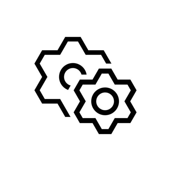 Logo Del Engranaje Diseño Iconos Elementos Plantilla — Vector de stock