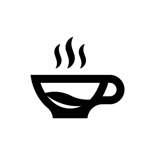 Koffiecup Logo Ikoon Ontwerp Template Elementen — Stockvector