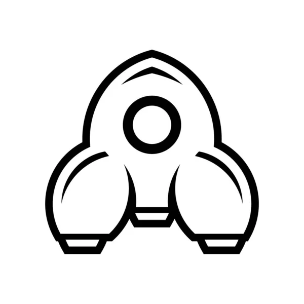 Λογότυπο Πυραύλου Σχεδιασμός Εικονιδίων Στοιχεία Προτύπου — Διανυσματικό Αρχείο