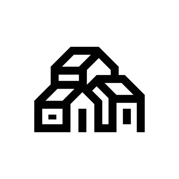 家のロゴ アイコンデザイン テンプレート要素 — ストックベクタ