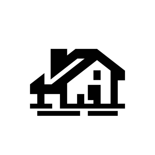 Logotipo Casa Design Ícones Elementos Modelo — Vetor de Stock