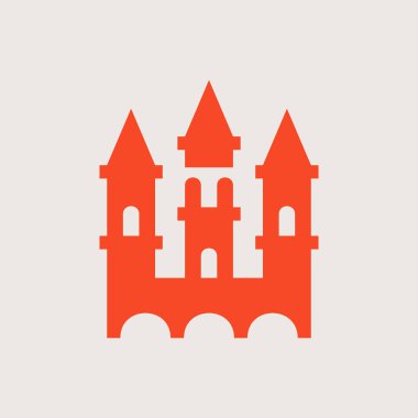 Kale Logosu. Simge tasarımı. Şablon ögeleri