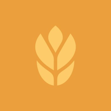 Buğday logosu. Simge tasarımı. Şablon ögeleri