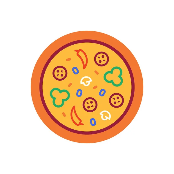 Logo Pizzy Design Ikon Prvky Šablony — Stockový vektor