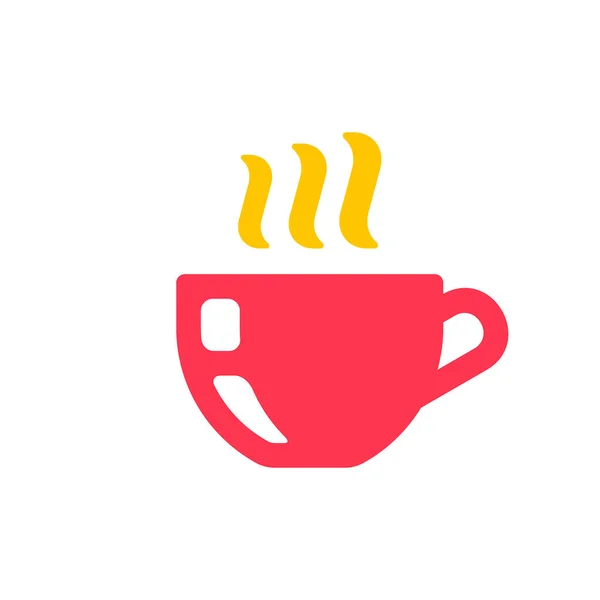 Koffiecup Logo Ikoon Ontwerp Template Elementen — Stockvector