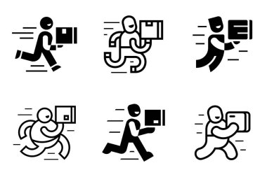 Teslimat Logosu. Simge tasarımı. Şablon ögeleri