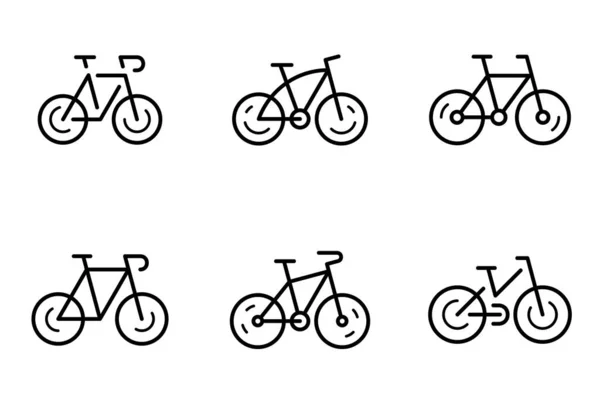 Set Mit Bike Logo Symboldesign Vorlagenelemente — Stockvektor