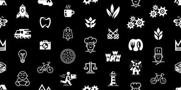 Patrón Sin Costuras Con Logos Logotipos Abstractos Diseño Iconos Elementos — Archivo Imágenes Vectoriales