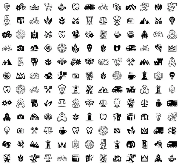 Logos Collectie Abstracte Logo Ingesteld Ikoon Ontwerp Template Elementen — Stockvector