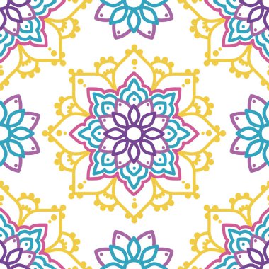 madala süsleme, Şark stil, ile Seamless modeli illüstrasyon vektör