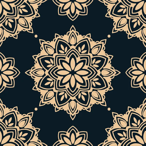 madala süsleme, oryantal tarzda, ile Seamless modeli stilize vektör çizim çiçek